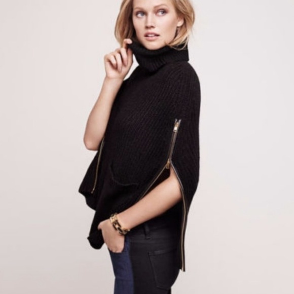 Ann Taylor Sweaters - Ann Taylor Side Zip Poncho Sweater Size M/L